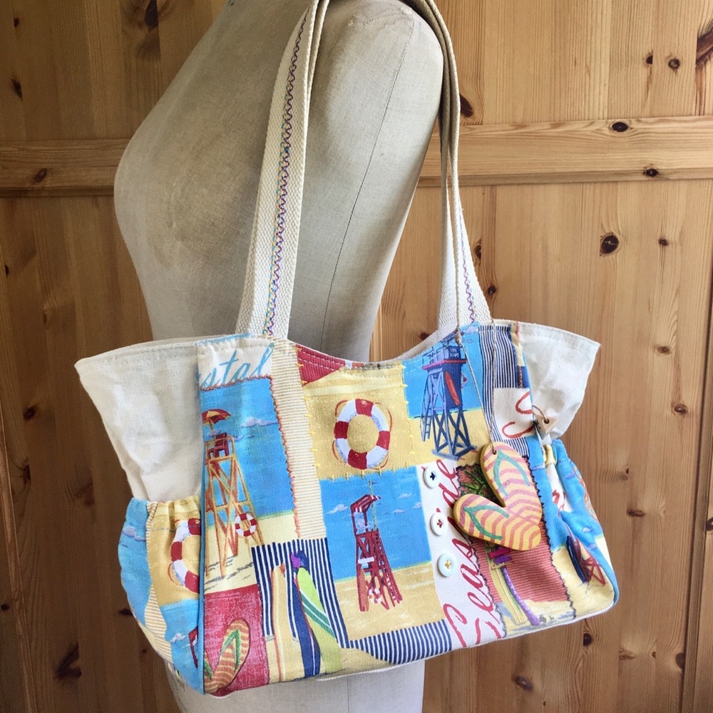 Beach Summer Purse Canvas Medium Tote